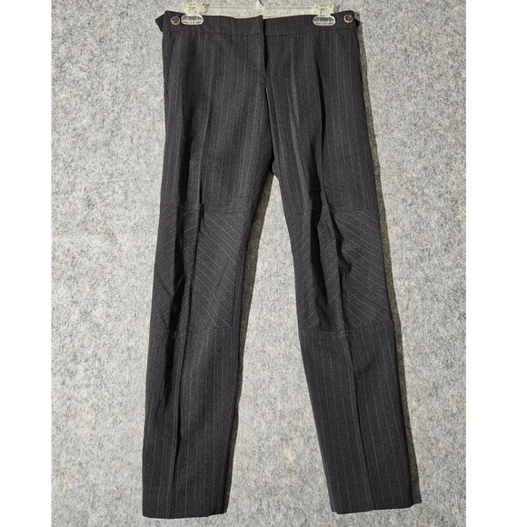 Brunello Cucinelli Pants - Brunello Cucinelli Trousers Women 4 Gray Pinstripe Wool Blend Italy